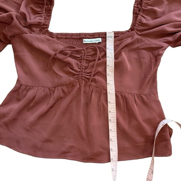 Abercrombie & Fitch Rust Cottagecore Prarie Bohemian Peasant Top Women’s M - Picture 13 of 13